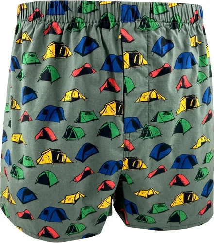 Vista 10 de ROCK ATOLL Calzoncillos tipo bóxer de algodón con estampado novedoso y brillante para hombre Estampado Afrutado Negro