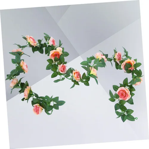 Vista 8 de IMIKEYA Guirnaldas florales para decoración de vid, guirnalda de rosas para guirnalda de rosas, guirnalda de rosas, flores de vid floral, plantas