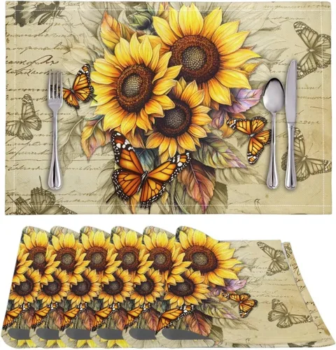 Vista 53 de BIGCARJOB Mantel individual de diseño personalizado, 4 piezas, tapete de mesa resistente al corazón, 12 x 18 pulgadas 1-diseño personalizado