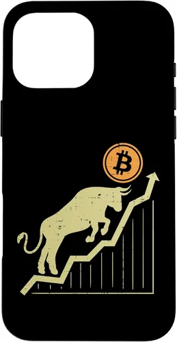 Vista 19 de Bitcoin Bull Graph Bullish BTC Crypto Cryptocurrency Trader Case for iPhone 17