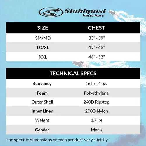 Vista 5 de Stohlquist Chaleco salvavidas Ebb para hombre (PFD)