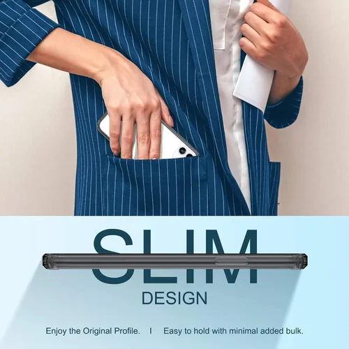 Vista 4 de ULAK - Funda compatible con iPhone 11 transparente con borde de color, funda protectora híbrida a prueba de golpes, cubierta de goma de TPU