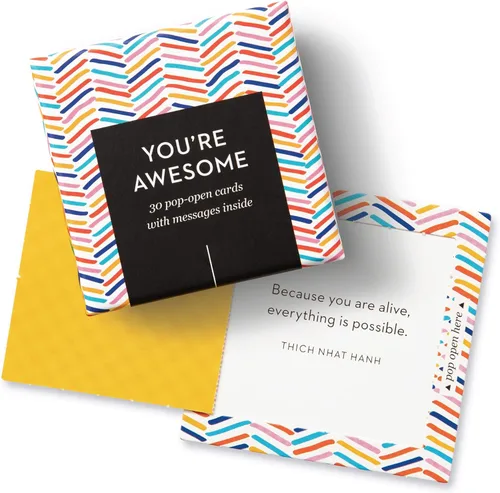 Vista 6 de Compendium ThoughtFulls - Tarjetas desplegables, paquete de 4 unidades de You're Awesome, You Matter, You're Wonderful, Yay You, 120 tarjetas