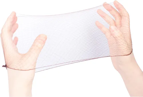 Vista 8 de WeKen Red de pelo invisible con borde elástico para mujeres, servicio de alimentos, ballet, moño, dormir, embalaje individual, 20 pulgadas Negro