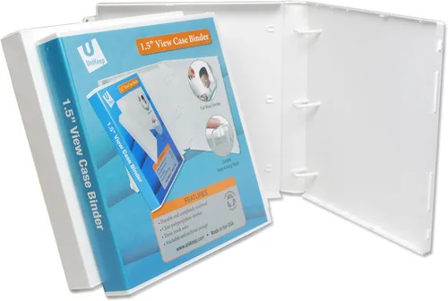 Vista 19 de UniKeep Carpeta de 3 anillos – La carpeta está totalmente cerrada, disponible en blanco, transparente o negro y en diferentes tamaños de lomo