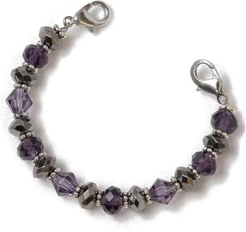 Vista 61 de Pulsera elástica de alerta médica, pulsera de identificación médica de repuesto intercambiable, etiqueta de identificación no incluida, cristales