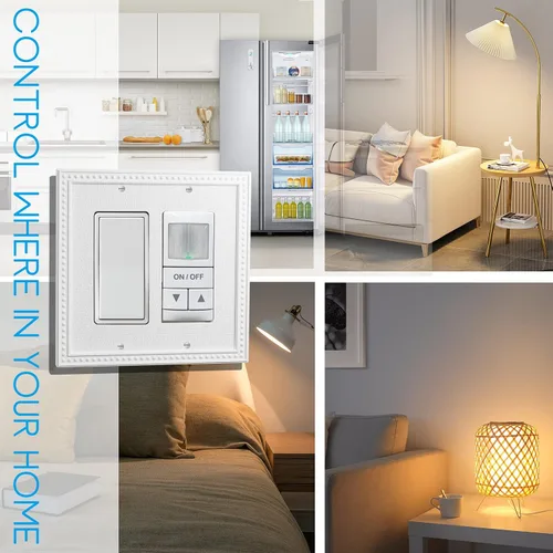 Vista 4 de Cubiertas de interruptor de luz para placa de pared, cubiertas de salida de tamaño mediano, cubiertas decorativas para placa de interruptor GFCI