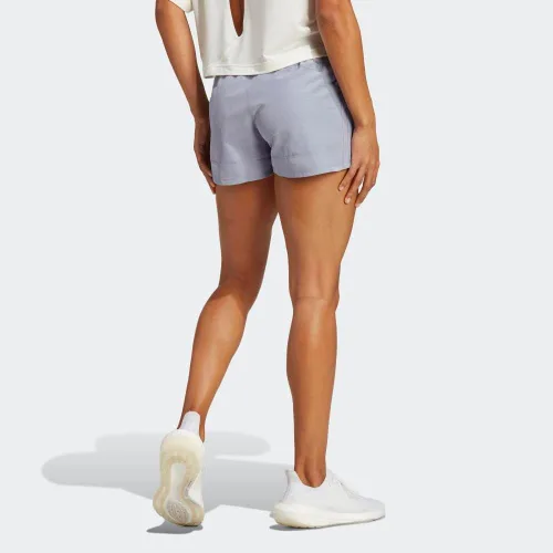 Vista 3 de adidas Pantalones cortos jaspeados de 3 rayas Pacer para mujer
