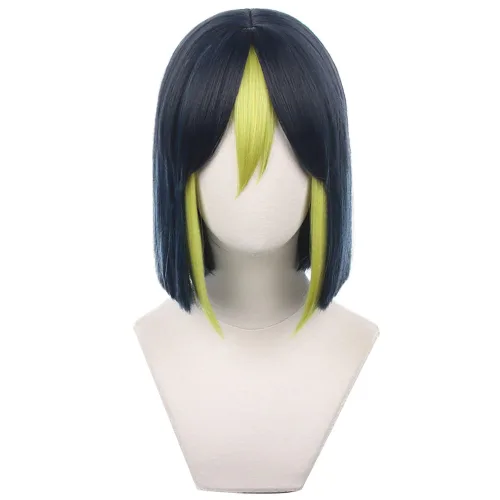 Vista 7 de Genshin Impact Columbina peluca de cosplay con gorra de peluca, longitud aproximada de 43.3 pulgadas
