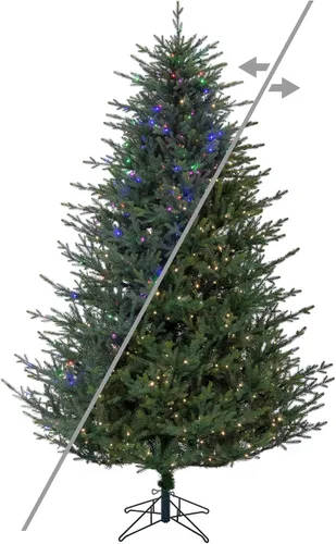 Vista 4 de Vickerman Itasca Frasier - Árbol de Navidad artificial de 45 pies con 250 luces LED blancas cálidas, A110346LED