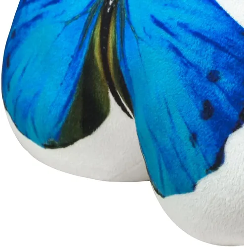 Vista 8 de JWH Almohada decorativa de mariposa 3D, almohada de animales estética, de peluche, funda de almohada con estampado de bonito cojín para cama, sofá