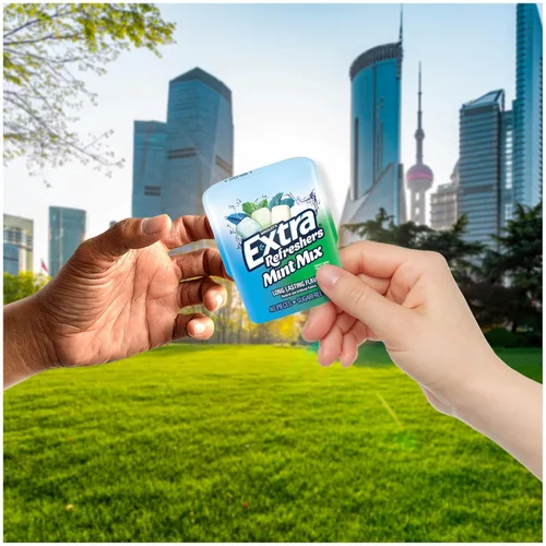 Vista 5 de EXTRA Chicle Refreshers Mint Mix, botella de 40 piezas de 3.21 onzas (paquete de 6)