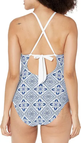 Vista 2 de La Blanca Traje de baño de una pieza con cuello alto para mujer