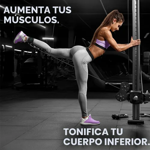 Vista 4 de FITGIRL Correa de tobillo para máquina de cable, acolchado de alta calidad y comodidad para máquinas de ejercicio con cable, accesorio de ejercicio