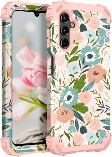Vista 100 de Hocase Funda para Galaxy A37 5G, protección resistente a prueba de golpes, parachoques de goma de silicona suave+funda protectora híbrida