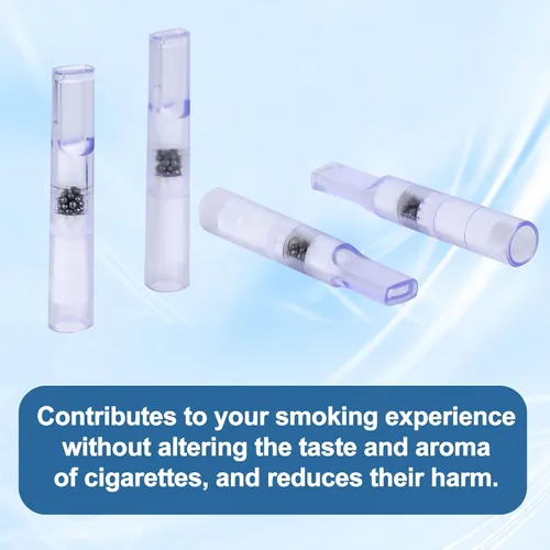 Vista 7 de Paquete de 100 puntas de filtro de cigarrillos de 10 capas que elimina alquitrán y productos químicos, medio-fino, fino, cuatro usos, filtros