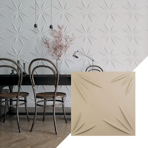 Vista 40 de Ekena Millwork WP20X20INWH 19 5/8 pulgadas de ancho x 19 5/8 pulgadas de alto Inula EnduraWall Decorativo 3D Panel de Pared Cubre 2.67 pies cuadrados
