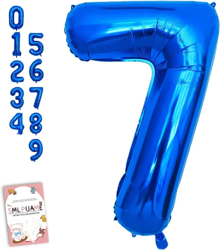 Vista 203 de Globos grandes de 40 pulgadas de números del 0 al 9, globos numéricos para decoración de fiesta de cumpleaños, globos de helio de aluminio