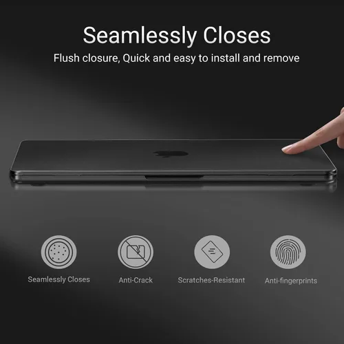 Vista 2 de MOSISO Compatible con MacBook Neo Case 13 pulgadas 2026 A3404 A18 Pro Chip Negro Claro