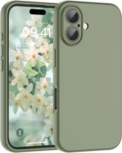 Vista 212 de SUPFINE - Funda diseñada para iPhone 12, silicona líquida premium con [forro de microfibra suave antiarañazos][protección de cámara mejorada], funda