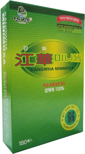 Vista 7 de Kanghwa Mini Moxa, rollo de palo de hierbas, 180 piezas por caja (verde)