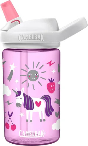 Vista 36 de CamelBak Eddy+ Kids Water Bottle with Bite Valve Straw, Leak‑Resistant Easy Sip Design for Everyday Hydration, 14oz Kids
