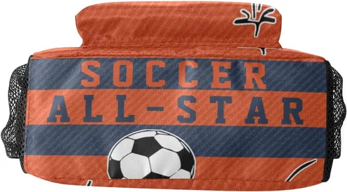 Vista 8 de Balones de fútbol rosa mochila escolar personalizada para niños y niñas, mochila primaria de viaje, Opción 3, Mochilas Tradicionales