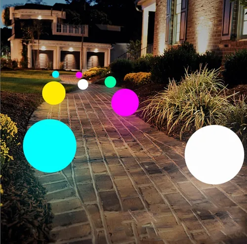 Vista 3 de Luz LED de bola de 6 pulgadas, luces nocturnas recargables multicolor, impermeable, regulable, lámpara de estado de ánimo con control remoto