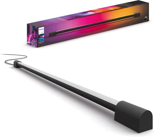 Vista 10 de Philips Hue - Tubo de luz LED inteligente grande, negro - Luz LED de cambio de color blanco y ambiente - 1 paquete - Sincronización con TV, música