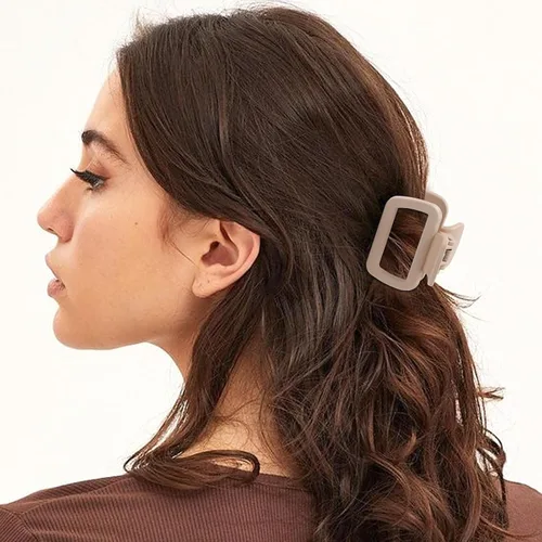 Vista 4 de 6 pinzas para el cabello de garra para mujeres y niñas, clips mate antideslizantes de sujeción fuerte para cabello fino, corto, mediano y grueso