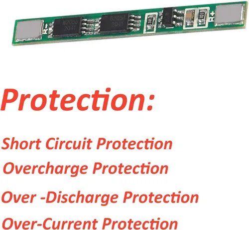 Vista 3 de DIANN 10 unids 1S 3.7V BMS 18650 Cargador 4A Placa de Protección PCB para Celda de Batería de Li-ion de Litio