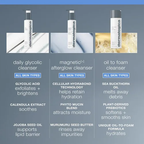Vista 5 de Dermalogica Limpiador total Oil To Foam para la cara – Elimina el maquillaje, el protector solar y los desechos mientras limpia la piel en un solo