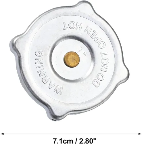 Vista 4 de Unifizz Tapa de recuperación de depósito de refrigerante del radiador 6L8617 Cubierta de tono plateado de acero inoxidable para oruga
