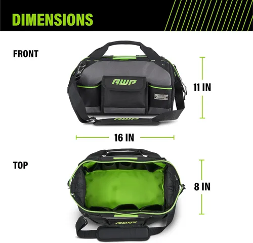 Vista 26 de Bolsas de herramientas AWP, bolsa de herramientas premium, negra, bolsa de herramientas duradera, para profesionales y contratistas