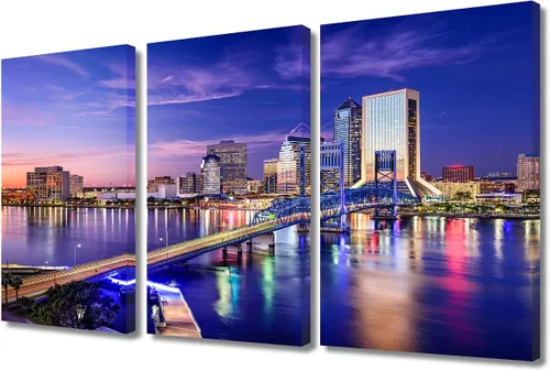 Vista 24 de Imagen del río Mississippi al anochecer, pintura de paisaje urbano de Nueva Orleans, Louisiana, impresiones artísticas, decoración de pared