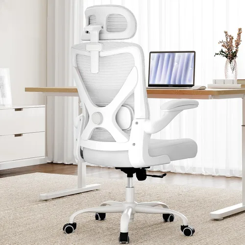 Vista 14 de Silla ergonómica de oficina: sillas de escritorio de oficina en casa con Beige
