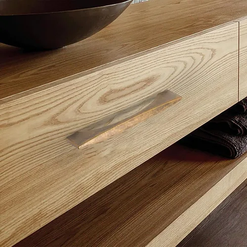 Vista 3 de Asidrama - Paquete de 10 manijas de gabinete de cocina color latón envejecido de 3.75 pulgadas (96mm), tiradores para gabinete, accesorios