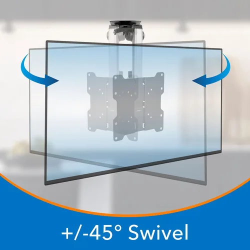Vista 6 de Mount-It! Soporte para TV y monitor abatible y para gabinete y techo para cocinas, RV y espacios pequeños Para pantallas de 13–37 pulgadas VESA