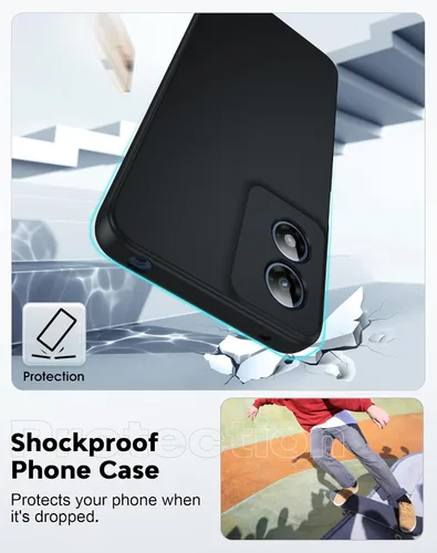 Vista 5 de LeYi Funda para Motorola Moto G Play 4G 2024: Funda para Moto G Play 4G 2024 con funda delgada y antiarañazos, silicona líquida a prueba de golpes