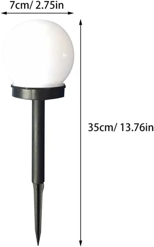 Vista 2 de 4pcs Solar Sphere Lawn Lights Outdoor Garden Ball Bubble Shape Warm White Solar Energy Plug-in Pathway Decor