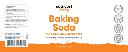 Vista 7 de Nutricost Bicarbonato de sodio (2 libras) - Para hornear, limpiar, desodorizar y más (despensa)