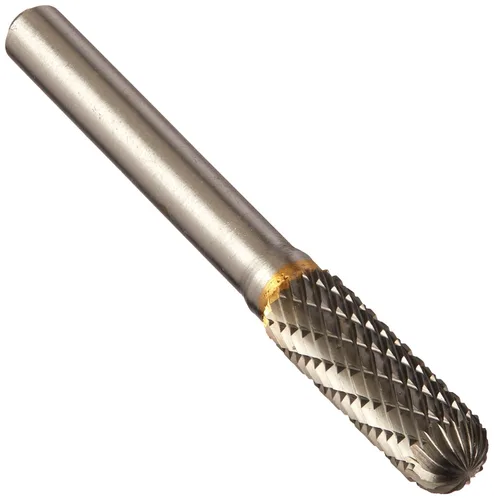 Vista 91 de Drill America SA-1 Rebaba de carburo/lima giratoria cilíndrica de doble corte para amoladora de troquel de 1/4" de diámetro x 5/8" de longitud