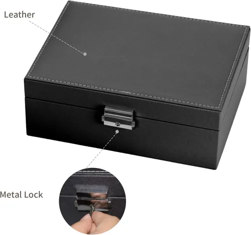 Vista 5 de Joyero de terciopelo de viaje con espejo, mini estuche de regalo para mujeres y niñas, pequeñas cajas organizadoras portátiles para anillos, aretes