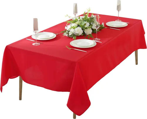 Vista 21 de Paquete de 2 Manteles Redondos de 120 Pulgadas de Carbón, Mantel de Poliéster Lavable para Uso en el Hogar, Fiestas, Bodas o Restaurantes. Gris