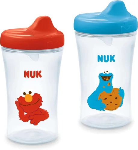Vista 8 de Vaso Entrenador NUK Advanced con Boquilla Rígida, 10 oz. Mono y cebra