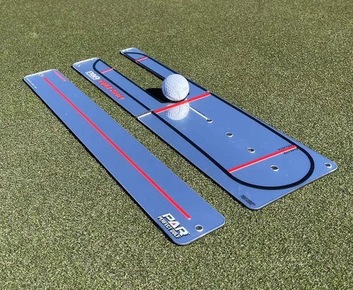 Vista 6 de PAR Perfect Putting Mirror "Tour Proto" Combo de 3ª generación con espejo de hombro - (diestro) - Sistema de puesta de gira #1 - La pelota se