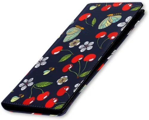 Vista 155 de HUA ANGEL Billetera ultra delgada para mujer, con bloqueo RFID, tarjetero de crédito, plegable, largo, hebilla magnética, billete para mujer, Owl