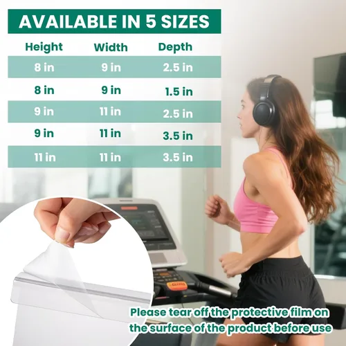 Vista 3 de Jetec Soporte para libros para cinta de correr, estante de lectura acrílico transparente para cinta de correr, soporte universal, tableta, revistas