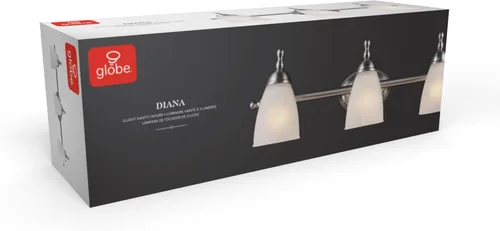 Vista 8 de Globe Electric Cusco - Tocador con 3 luces, 50783, 60.0watts, 120.00 volts