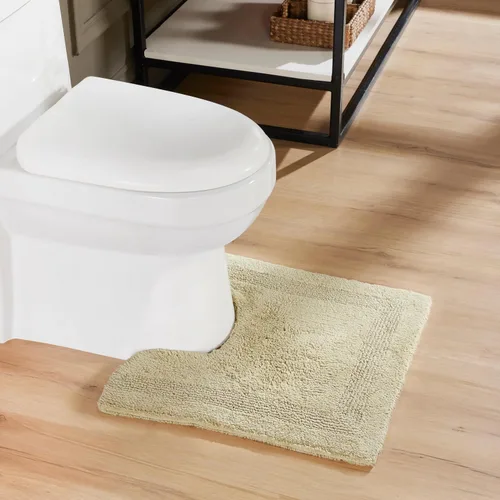 Vista 193 de Better Trends - Juego de 2 alfombras de baño 100% algodón, extra suaves, con borlas, de 17" x 24", alfombra de baño superabsorbente y reversible